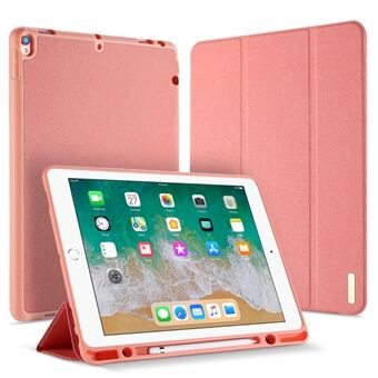 DUX DUCIS DOMO Series Tri-fold Stand Folio Smart Cloth Texture PU Leather Case with Pencil Holder for iPad Pro 12.9 (2017)