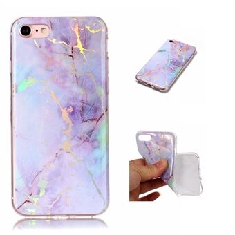 Marble Pattern Electroplated TPU Back Case for iPhone SE 2nd Gen (2020)/8/7