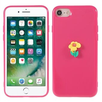 3D Cute Yellow Flower Drop-Proof Plain Soft TPU Phone Cover Case for iPhone SE (2nd Generation)/8 4.7 inch/7 4.7 inch