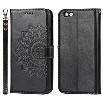 Anti-Collision R61 Texture Felled Seam PU Leather Pattern Imprinting Wallet Mobile Cover Shell for iPhone SE (2nd Generation)/8 4.7 inch/7 4.7 inch