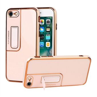 Kickstand Soft TPU Bumper Anti-Scratch Shockproof Electroplating Phone Cover for iPhone 7 / 8 / SE (2nd Generation) 4.7 inch