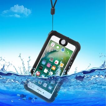 REDPEPPER PC + TPU Waterproof Case for iPhone 8 / 7 IP68 Underwater Sealed Dust-proof Cover - Black