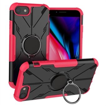 For iPhone 7 / 8 4.7 inch / iPhone SE (2022) / (2020) PC + TPU 2-in-1 Phone Back Cover Ring Kickstand Drop-proof Protective Case