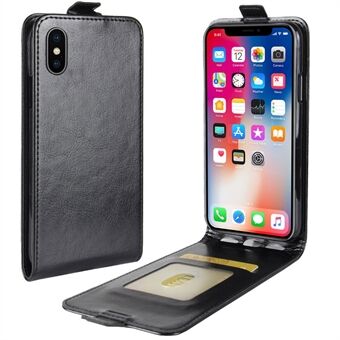 Crazy Horse Vertical Flip Leather Case with Card Slot for iPhone XS / X 5.8 inch