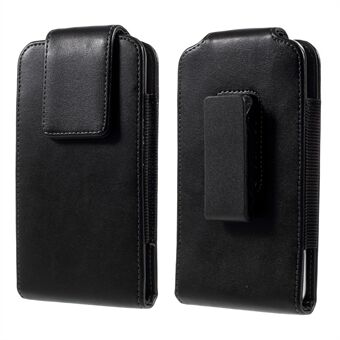 PU Leather Wallet Cell Phone Case with Belt Clip for iPhone X/10 - Black