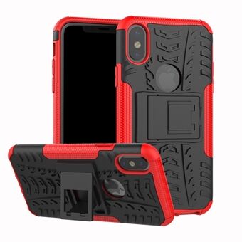 Anti-slip PC + TPU Hybrid Case with Kickstand for iPhone X/XS 5.8 inch