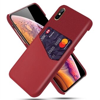 KSQ PC + PU + Cloth Hybrid Card Slot Phone Casing for iPhone X / XS 5.8 inch