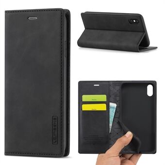 LC.IMEEKE Strong Magnetic Leather Wallet Stand Phone Protective Shell for iPhone X/XS