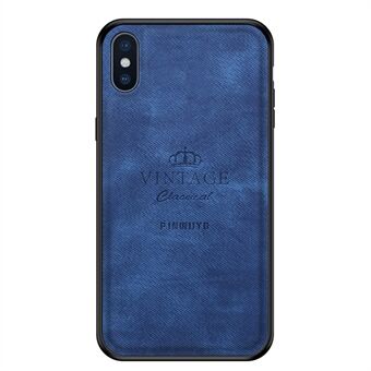 PINWUYO PU Leather Vintage with Soft TPU + Hard PC Hybrid Protective Case for iPhone X / XS 5.8 inch