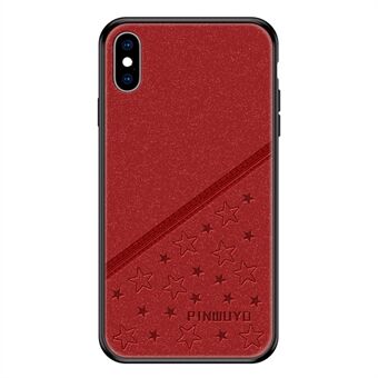 PINWUYO Drop-Resistant Imprinting PU Leather Coated TPU + PC Phone Cover Shell for iPhone X/XS 5.8 inch