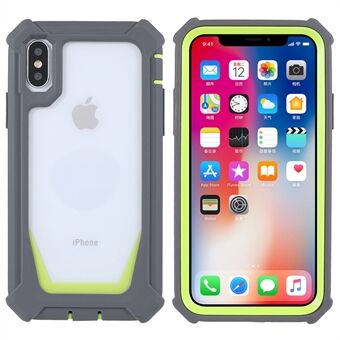 For iPhone X/XS 5.8 inch Anti-scratch Four Corner Anti-fall Detachable 2-in-1 TPU + Acrylic Hybrid Cell Phone Cases