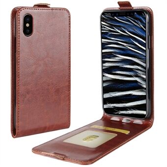 Crazy Horse Texture Vertical Flip Leather Cover for iPhone X/XS 5.8-inch