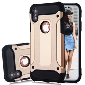 For iPhone X / XS 5.8 inch Drop-proof Mobile Phone Case Soft TPU + Hard PC Hybrid Protective Cover