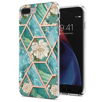 2.0mm IMD IML Electroplating Marble Flower Pattern TPU Phone Case for iPhone 8 Plus/7 Plus 5.5 inch