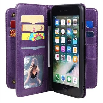 10 Card Slot Design Leather Cell Phone Case Stand Cover Shell for iPhone 6 Plus 5.5 inch/7 Plus 5.5 inch/8 Plus 5.5 inch