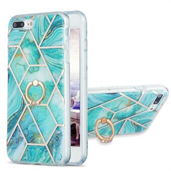 Electroplating TPU Phone Kickstand Cover IMD IML Marble Pattern Ultra Thin 2.0mm Case for iPhone 7 Plus 5.5 inch/8 Plus 5.5 inch