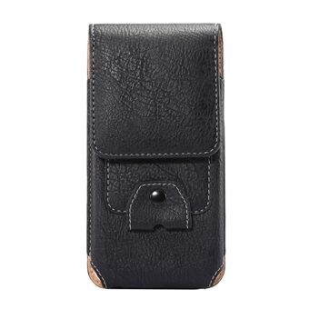 Elephant Texture Universal Vertical Leather Holster Case with Card Slot and Carabiner, Inner Size: 17x8x1cm