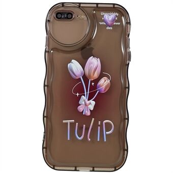 For iPhone 7 Plus / 8 Plus 5.5 inch Shockproof Pattern Printed Cover Wave-shaped Edge Soft TPU Phone Case