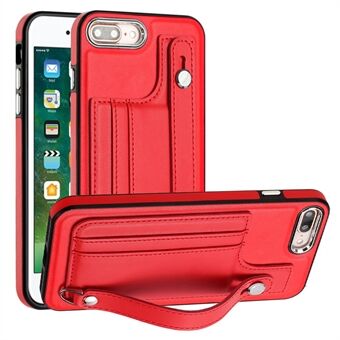 For iPhone 6 Plus / 6s Plus / 7 Plus / 8 Plus 5.5 inch Case YB Leather Coating Series-5 Kickstand TPU Phone Cover with Card Slots