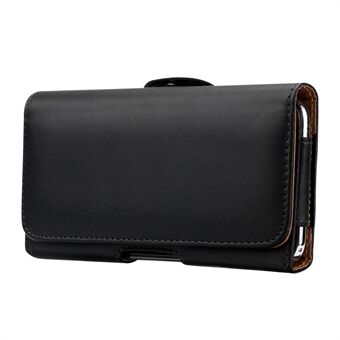 5.2 - 5.5 inch Waist Belt Phone Holster Case Horizontal Textured PU Leather Clip Smartphone Bag, Size: XL