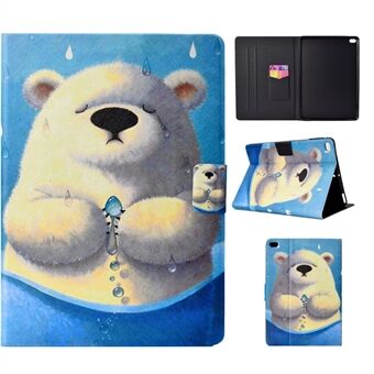 Pattern Printing Leather Card Holder Stand Tablet Accessory Casing for iPad 9.7-inch (2018)