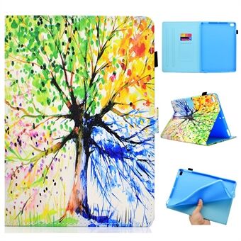 Pattern Printing Leather Card Holder Stand Case for iPad 9.7-inch (2018) / 9.7-inch (2017) / Air 2 / Air