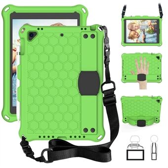 Shockproof Honeycomb Texture Anti-scratch EVA Tablet Cover with Shoulder Strap for Apple iPad 9.7-inch (2018)/(2017) / Air 2 / Air (2013)