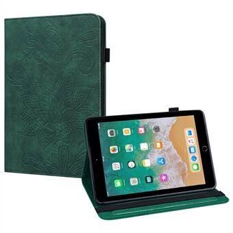 Leather Stand Tablet Case Cover with Imprint Flower Pattern for iPad 9.7-inch (2018)/iPad 9.7-inch (2017)/iPad Air (2013)/iPad Air 2