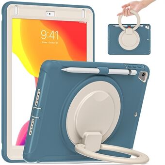 360 Degree Rotary Kickstand Design Well-Protected Tablet Cover with Pen Slot for iPad Air (2013)/Air 2/Pro 9.7 inch (2016)/9.7-inch (2017)/9.7-inch (2018)