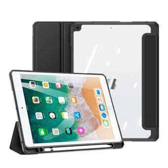 DUX DUCIS TOBY Series Tri-fold Leather Stand Tablet Case with Auto Sleep / Wake for iPad 9.7-inch (2017)/(2018)