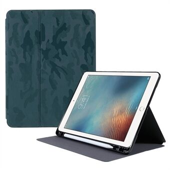X-LEVEL War Wolf Series Camouflage Pattern PU Leather Smart Auto Wake/Sleep Stand Case with Pencil Holder for iPad 9.7-inch (2017)/(2018) / Air (2013)/Air 2 / iPad Pro 9.7 inch (2016)