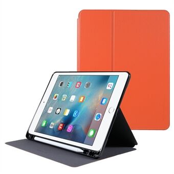X-LEVEL Kevlar Series Carbon Fiber Texture Stand PU Leather Protective Smart Tablet Cover with Pencil Holder for iPad 9.7-inch (2017)/(2018) / Air (2013)/Air 2 / iPad Pro 9.7 inch (2016)