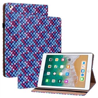 PU Leather + TPU Double Protection Woven Texture Drop-proof Tablet Protective Case for Apple iPad 9.7-inch (2017)/(2018)