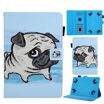 Universal 10-inch Animal Patterned Tablet PU Leather Card Holder Case for iPad 9.7 (2018) / Samsung Tab S3 9.7 etc