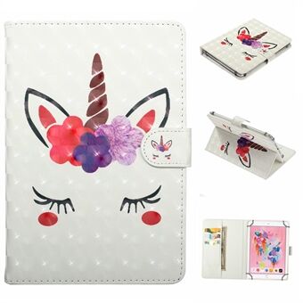 Embossed Cartoon Pattern Leather Wallet Smart Case for 10-inch Tablet PC