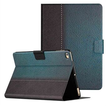 For iPad 9.7-inch (2018) / (2017) / iPad Air (2013) / Air 2 Bi-color Splicing Tablet Case PU Leather Stand Card Holder Anti-scratch Protective Shell