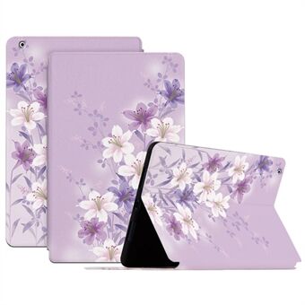 For Apple iPad Air (2013) / Air 2 / iPad 9.7-inch (2017) / (2018) / Pro 9.7 inch (2016) Flower Pattern Printed Auto Wake / Sleep Function Adjustable Stand PU Leather Tablet Case Protector