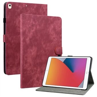 For iPad 9.7-inch (2017) / (2018)  /  Air (2013) / Air 2, Anti-Scratch Stand Case Cute Tiger Pattern Imprinted TPU+PU Leather Cover with Card Slot, Auto Wake / Sleep Tablet Case