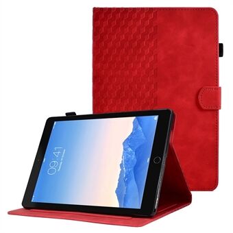 For iPad Air (2013) / Air 2  /  iPad 9.7-inch (2017) / (2018) Anti-Drop Leather Case Auto Wake / Sleep Solid Color Shockproof Case Pattern Imprinted Tablet Cover with Card Slots / Stand