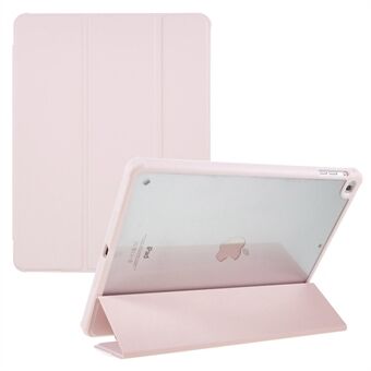 For iPad Air (2013) / Air 2 / iPad 9.7-inch (2017) / (2018) Tri-fold Stand Case Auto Wake and Sleep PU Leather + TPU + Acrylic Tablet Slim Case Shockproof Cover