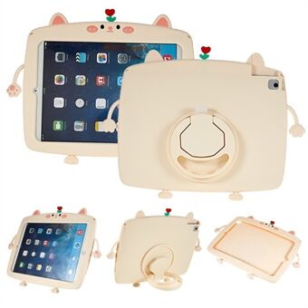 For iPad Air (2013) / Air 2 / iPad 9.7-inch (2017) / (2018) / Pro 9.7 inch (2016) Silicone Tablet Case Kickstand Cat Style Tablet Cover
