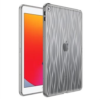 Soft TPU Cover for iPad 9.7-inch (2017) / (2018) Wave Texture Transparent Tablet Protective Case