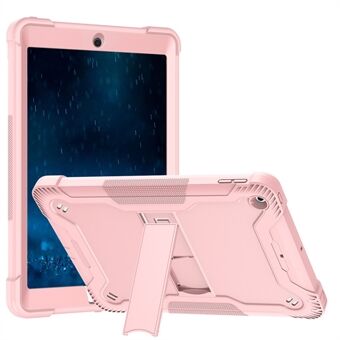 For iPad 9.7-inch (2017) / (2018) Tablet Case 3-in-1 Heavy Duty Silicone + PC Kickstand Cover