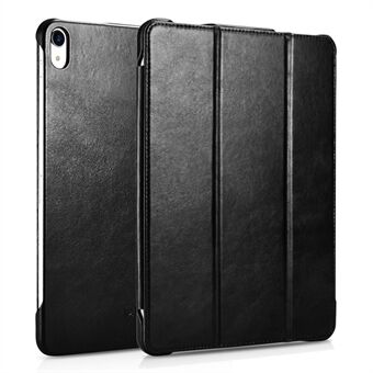 ICARER Retro Genuine Leather Stand Phone Case for iPad Pro 12.9-inch (2018) - Black