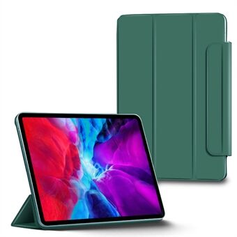 Strong Magnet Thickened Frameless Leather Tablet Cover for iPad Pro 12.9-inch (2021)/(2020)/(2018) - Dark Green