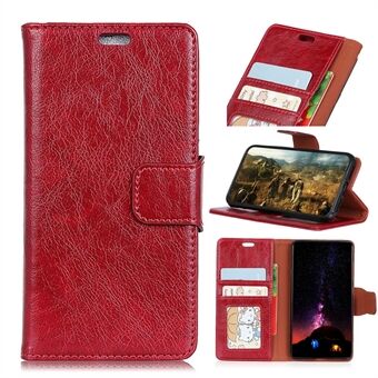 For iPhone XR 6.1 inch Shockproof Phone Case Nappa Texture Split Leather Flip Folio Cover Protective Phone Shell with Stand Wallet