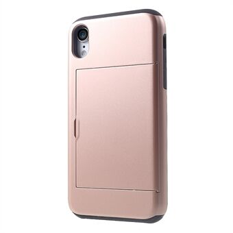 Plastic + TPU Hybrid Case with Card Slot for iPhone XR 6.1 inch