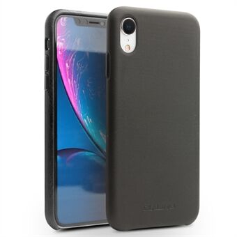 QIALINO For iPhone XR 6.1 inch Genuine Leather Coated PC Case Protection Mobile Phone Shell