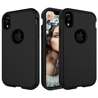 For iPhone XR 6.1 inch Heavy Duty 3-piece PC + Silicone Hybrid Back Case