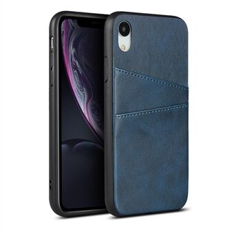 PU Leather+PC Phone Case Dual Card Slots Cover for Apple iPhone XR 6.1 inch